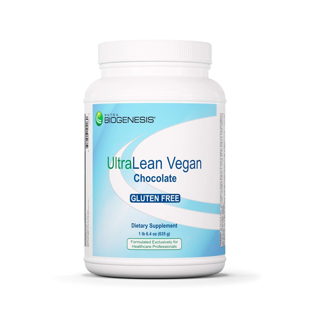 Nutra BioGenesis UltraLean Vegan Chocolate Protein Powder - Σκόνη Πρωτεϊνών Φυτών για Άνδρες & Γυναίκες, Λακτόζη Πρωτεΐνη Μέλι Pea για την υποστήριξη των μυών με Μικροθρεπτικά συστατικά & Βιταμίνες - 1 lb 5.4 oz (635 g)