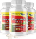 America Medic & Science Magnesium 250 mg (150 Caplets) | Pack of 3 Bottles | Magnesium Oxide Supplement for Men and Women | Supports Healthy Nerve and Muscle Functions | Boosts Exercise Performance