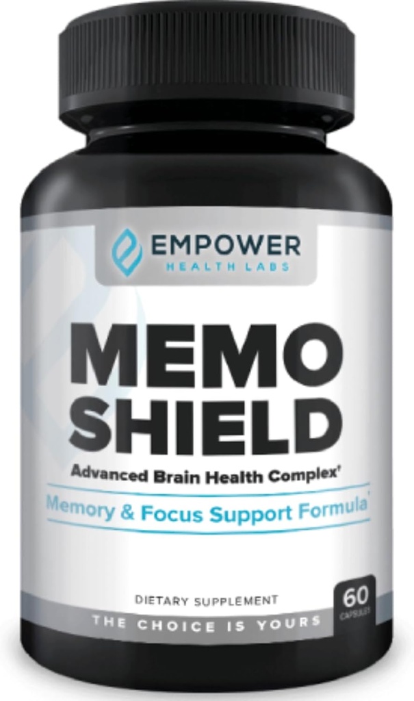 MemoShield Brain Health Supplement – Προηγμένη υποστήριξη μνήμης με χαίτη του Λέοντος, Bacopa Monnieri, και Ginkgo Biloba – Γνωστική λειτουργία και τη φόρμουλα υγείας του εγκεφάλου – 60 κάψουλες