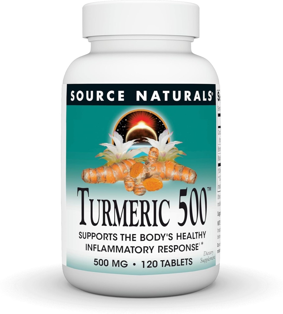 Πηγή Naturals Turmeric 500, 500 mg - 120 δισκία