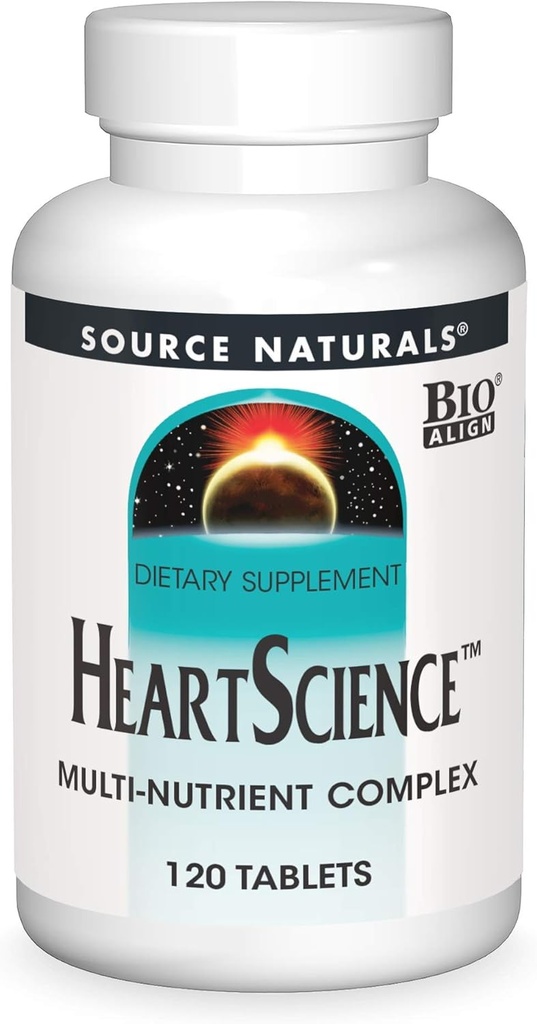 Source Naturals HeartScience Multi-Nutrient Complex - Υποστηρίζει τη φυσιολογική λειτουργία της καρδιάς & κυκλοφορία του αίματος - 120 δισκία