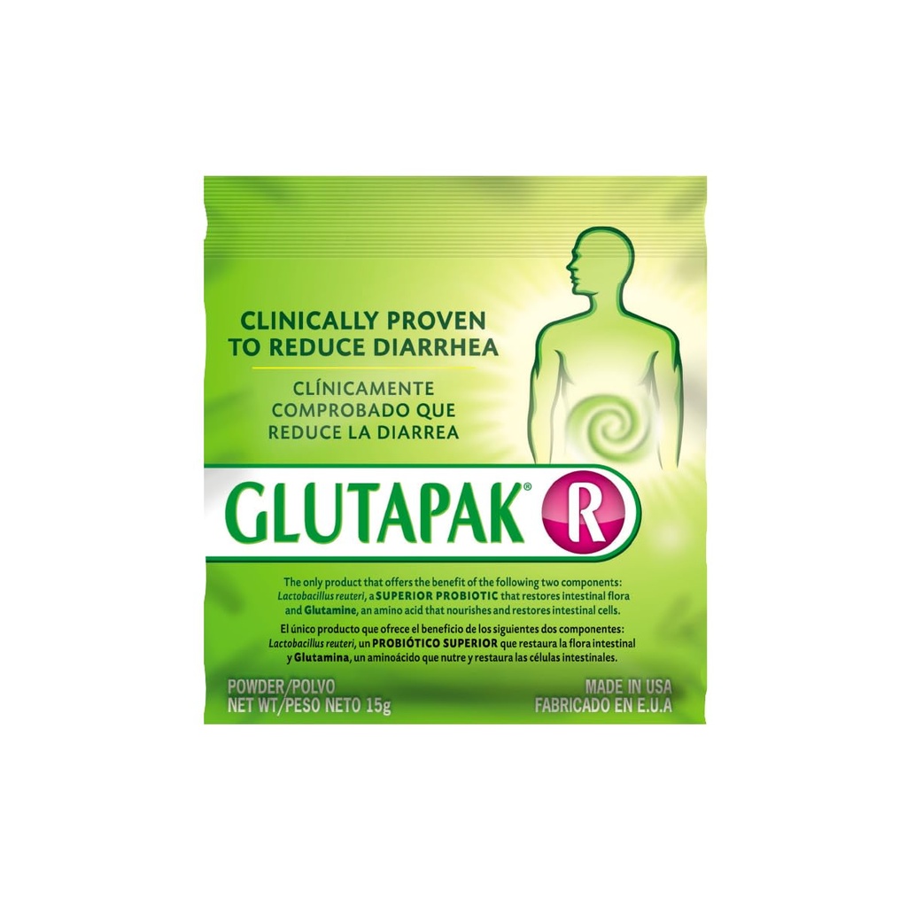 Digestive Health Powder με L-Glutamine & Lactobacillus reuteri – Υποστηρίζει φραγμό στην κοιλιά, Microbiome Ισορροπία & Απορρόφηση θρεπτικών συστατικών – 15g Σακάκια, 3-Pack, Γλουτένη & Λακτόζη Χωρίς