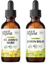 Άγρια & οργανικά St John's Wort Βάμμα 2 fl oz & Lemon Balm Βάμμα 2 fl oz