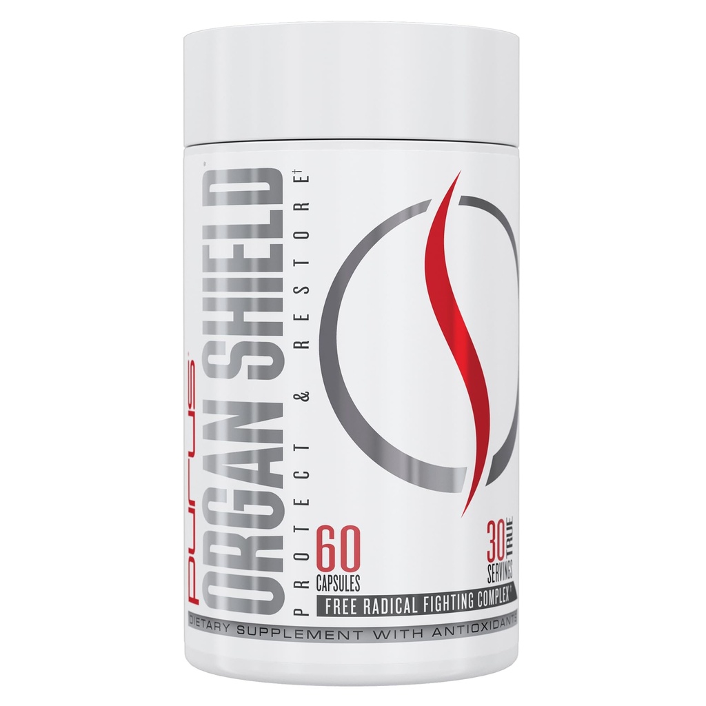 Purus Labs Organ Shield Active Antioxidant | Plant Based Antioxidants | 30 Servings, 60 Gelatin Capsules