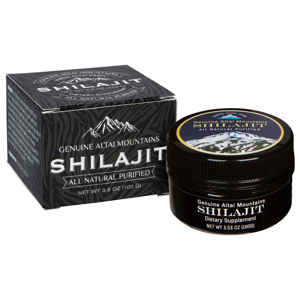 Sayan Pure Shilajit Resin 3.5oz/100g, 660 Services - Ισχυρό συμπλήρωμα οργανικού οξέως Fulvic - Υποστηρίζει ανοσοποιητικό σύστημα, μνήμη, εστίαση, και παρέχει φυσική ενέργεια, Detox - Vegan, μη GMO