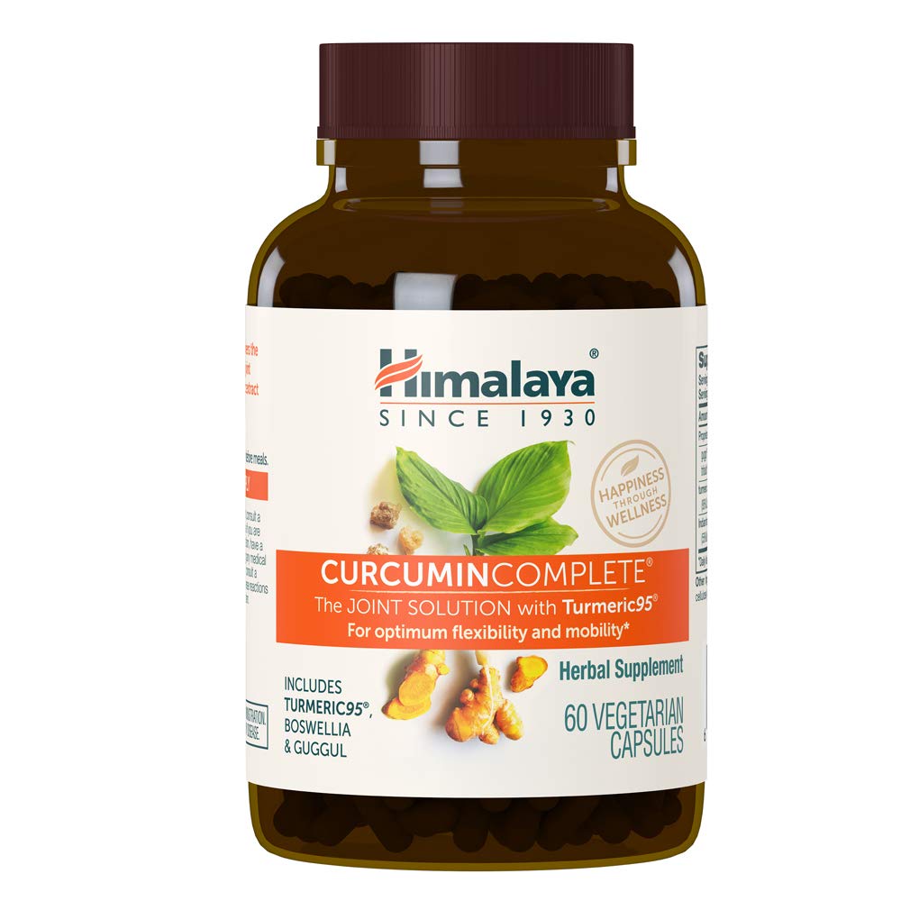Himalaya Curcumin Complete - Βότανο συμπλήρωμα κοινής υποστήριξης με κουρκουμίνη κουρκουμίνη για κοινή υποστήριξη υγείας και κινητικότητας, 95% Κουρκουμινοειδή - Vegan, μη ΓΤΟ, Χωρίς γλουτένη, 60 κάψουλες