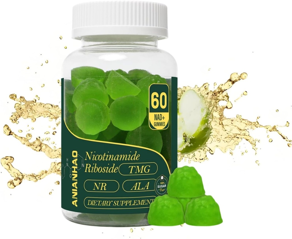 NAD+ Χωρίς ζάχαρη Gummies 1500mg, 60 Gummies (30 ημέρα προμήθειας) - Αληθινή NAD+ & Resveratrol Υποστηρίζει Αντι-γήρανση, Αντιοξειδωτική υποστήριξη, Μεταβολισμός & ενίσχυση της ενέργειας