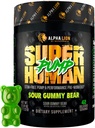 ALPHA LION Superhuman Αντλία προ προπόνησης σε σκόνη, Nootropic καφεΐνη & Stim Δωρεάν συμπλήρωμα προεργασίας, Nitric Oxide Booster, Μύες Κεραυνός, Ενέργεια & Εστίαση (42 εξυπηρετεί, Sour Gummy Bear)