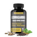 NooMost Organic Ashwagandha 400mg Κάψουλες w/Black Pepper Extract as Vegan Ashwagandha Συμπληρώματα για την ανακούφιση από το άγχος, τη φυσική υποστήριξη διάθεσης, την ενέργεια & εστίαση-60 κάψουλες