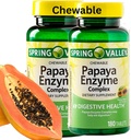 Ανοιξιάτικη Κοιλάδα Papaya Ένζυμο Μασώμενα - 360 Vegan Tablets, Bromelain Νέα Formula Digestive Aid