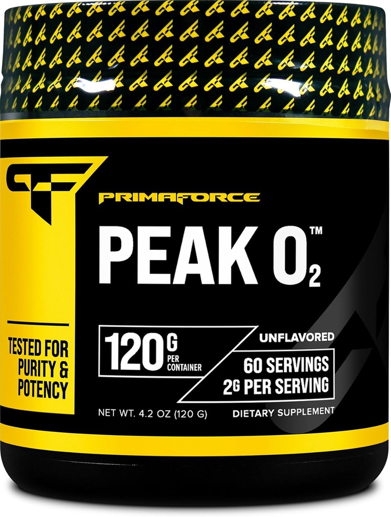 PrimaForce Peak O2 συμπλήρωμα προπόνησης, 120 γραμμάρια - ιδιόκτητη ανάμειξη, μη GMO, Vegan και χωρίς γλουτένη
