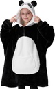 Giggling Getup Wearable Κουβέρτα Hoodie για τα κορίτσια και τα αγόρια Sherpa Fleece Hooded Κουβέρτα Sweatshirt Ζεστό Cozy Sherpa Wearable Πέτα Υπερμεγέθη Hoodie με Giant Pocket & Sleeves για τα παιδιά Panda