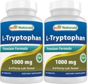 Best Naturals L- Tryptophan 1000 mg 60 δισκία (60 Count (Pack of 2))