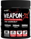 Weapon-X Pre-Wortout Powder with 21 Active Ingredients - 3 Best Forms of Creatine, AAKG, Beta-Alanine, Caffeinated 
