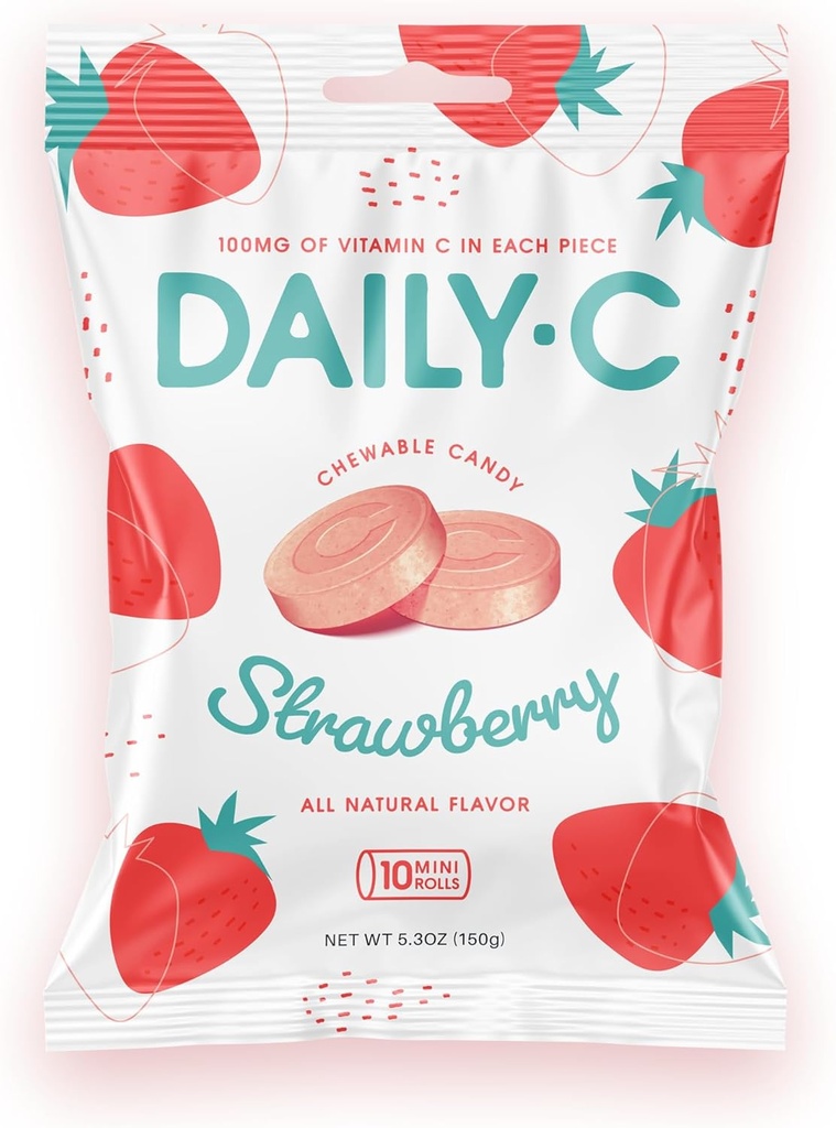 Καθημερινά-C μασώμενη βιταμίνη C φράουλα Chewable Candy 
