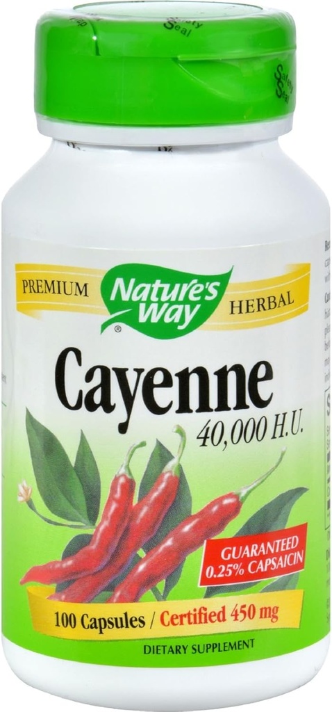 Nature's Way Cayenne και Pepper 450 Mg Κάψουλες, 100 μέτρα