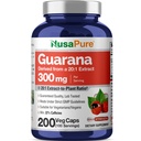 NusaPure Guarana Capsules, 300 mg, 200 Veg Capsules (Non-GMO, Vegan)