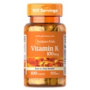 Puritan's Pride Premium Vitamin K 100mcg, Συμπλήρωμα διατροφής για τα οστά, αρθρώσεις, και το αίμα Clotting Health Support, 100 ημέρα προσφοράς, 100 δισκία