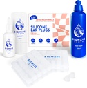 Ear Care Bundle - Περιλαμβάνει Αυτικές σταγόνες, Πλύσιμο αυτιών & Silicone Ear Plugs - για Κολυμβητές, Αθλητές, Δύτες, Ταξιδιώτες - Προϊόντα Αυτικής Φροντίδας για Άνδρες, Γυναίκες, Παιδιά & Ενήλικες - Best Swimmer Gift