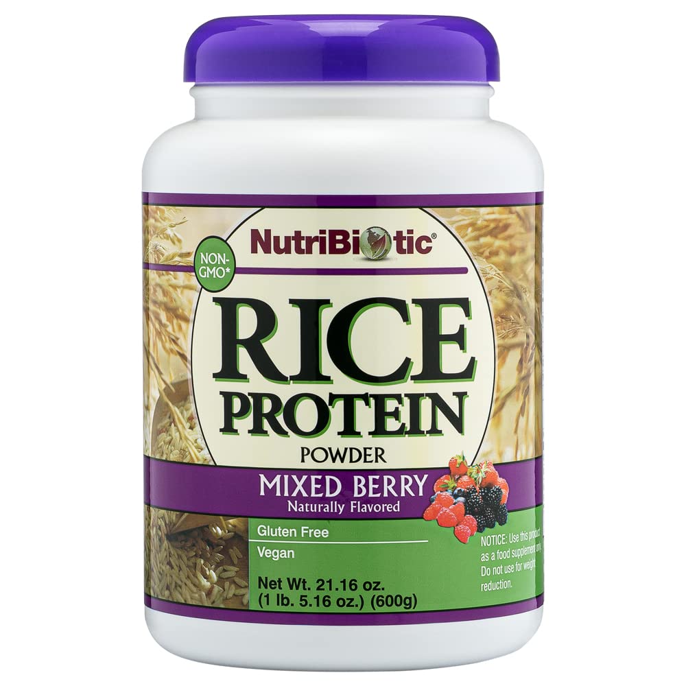 Nutribiotic – Mixed Berry πρωτεΐνη ρυζιού, 1 Lb 5 Oz (600g) 