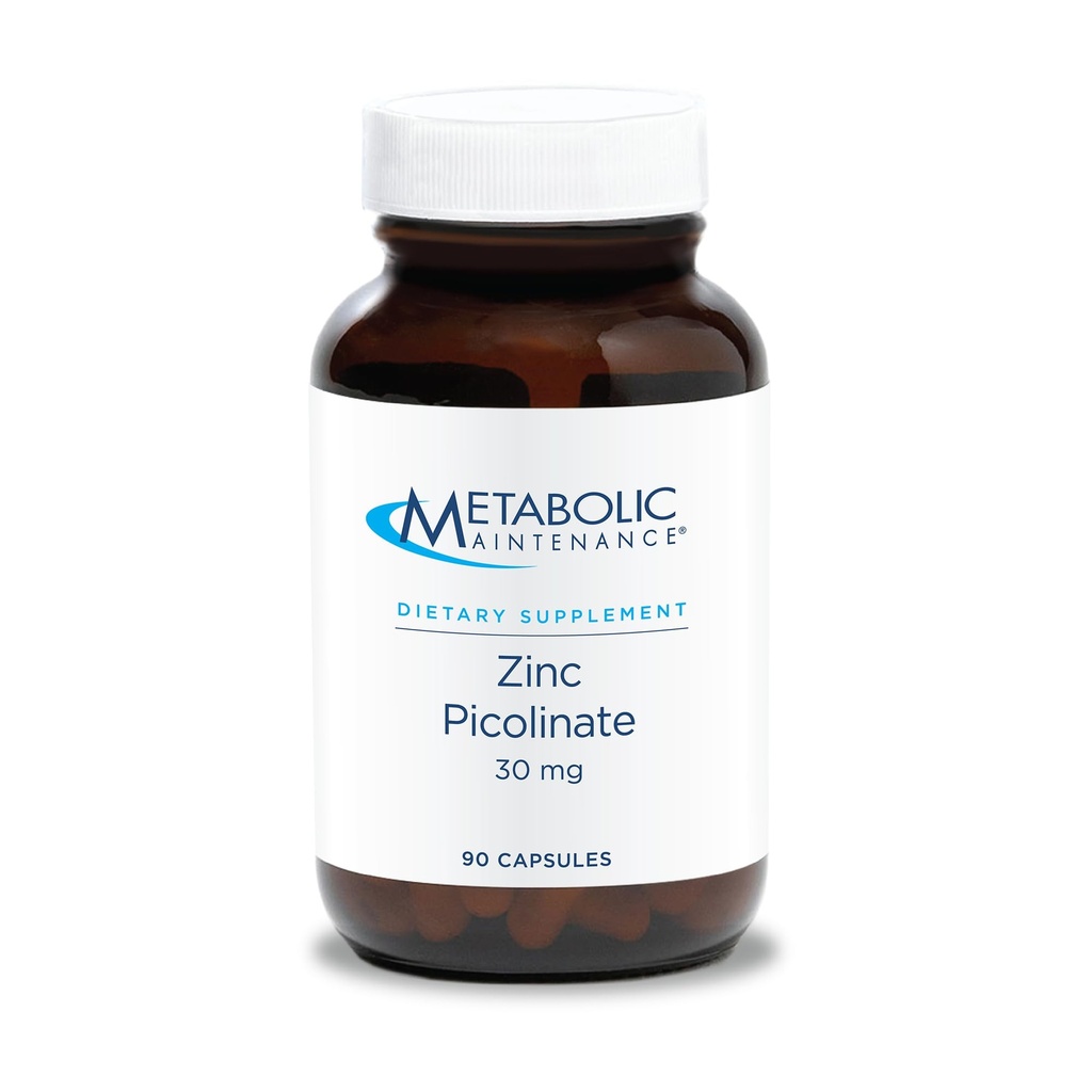 Μεταβολική Συντήρηση Ψευδάργυρος Picolinate 30 mg - Συμπλήρωμα ψευδαργύρου για άνδρες και γυναίκες με βιταμίνη C, Pure Mineral Support Complex for Immune Health, 30mg ανά κάψουλα - 90 κάψουλες