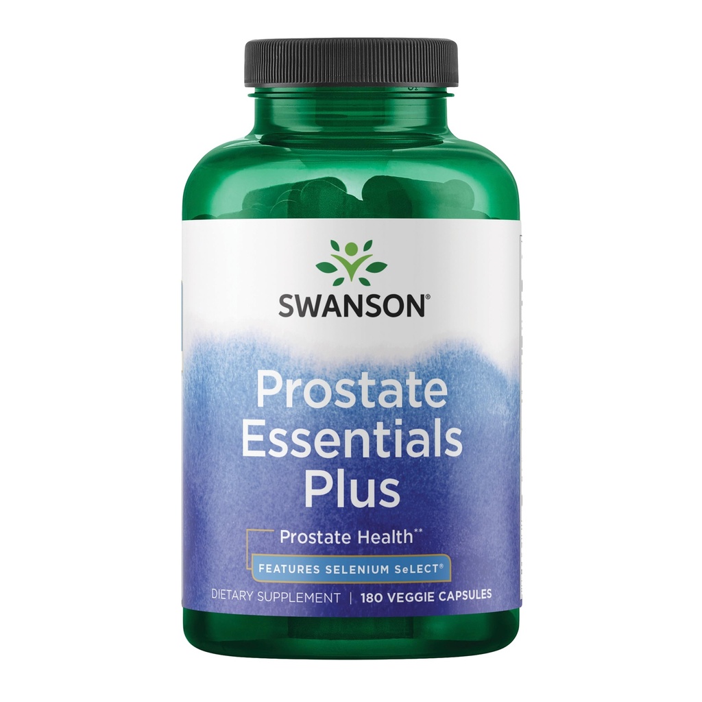 Swanson Prostate Essentials Plus Herbal Supplement for Men Over 40 Seeking Urinary and Prostate Health (180 Veggie Capsules)