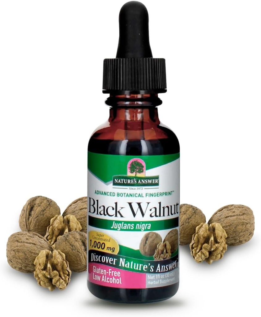 Nature's Answer Black Walnut with Organic Alcohol, 1-Fluid Ounce