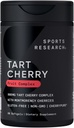 Sports Research Tart Cherry Capsules - Made from Montmorency Tart Cherries - Non-GMO & Gluten Free - 60 Liquid Softgels