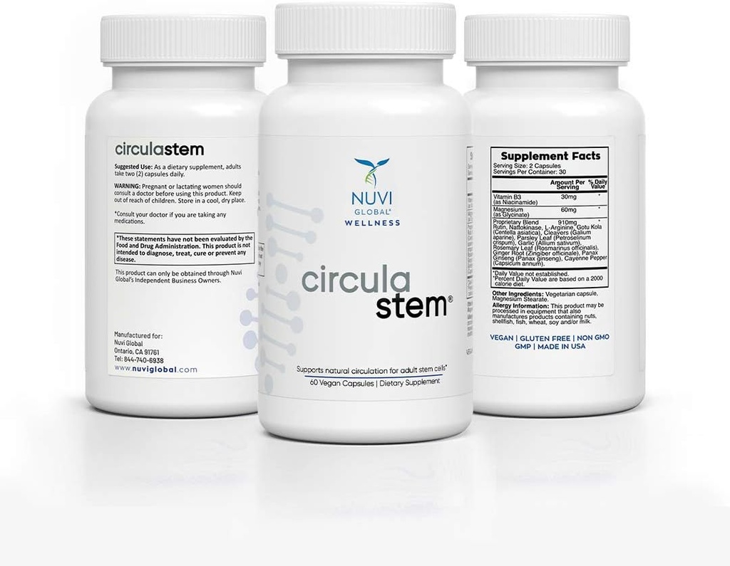 CIRCULA STEM 60 Caps Stem Cell Nutrition, υποστηρίζει τη ΦΥΣΙΚΗ ΕΓΚΥΚΛΙΣΗ για ΕΝΗΜΕΡΩΤΙΚΑ STEM CELLS