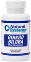 Ginkgo Biloba 60 mg by Natural Systems 60 Tablets - Gingko Biloba Powder Brain Supplement - Ginkgo Biloba Concentration Supplements - Memory Vitamins for Men and Women - Boost Energy Supplements