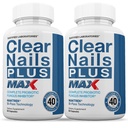 Justified Laboratories (2 Pack) Clear Nails Plus Max Χάπια 40 Δισεκατομμύρια CFU Probiotic Υποστηρίζει Ισχυρά υγιή νύχια δέρμα μαλλιών 120 κάψουλες