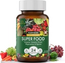 Super Greens and Reds Καθημερινή Συμπληρώματα φρούτων και λαχανικών: USDA Organic Superfood Greens Supplement, Καψάκια Κρουσοφόρων λαχανικών, Συμπληρώματα λαχανικών για ενήλικες Ενέργεια, Ανοσία, Υγεία κόκκων 120ct