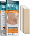NUVADERMIS Silicone Scar Sheets - Extra Long Scar Sheets for C-Tegment, Tummy Tuck, Keloid, and Surgical Scars - Reuseable Medical Grade Silicone Scar Sheets - Pack of 4 - Ελαφρύς Τόνος
