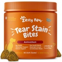 Zesty Paws Tear Stain Support Soft Chews for Dogs - για ενυδάτωση ματιών + όραση & ανοσοποιητική υποστήριξη - Λειτουργικά συμπληρώματα με ιχθυέλαιο, λουτεΐνη, βατόμουρο & βιταμίνη C - Γεύση κοτόπουλου - 90 ct