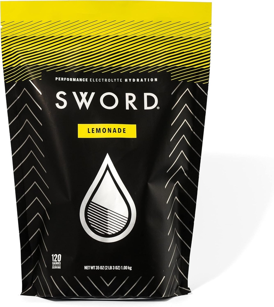 SWORD PERFORMANCE Electrolyte Replenisher Powder Drink Mix, Lemonade, 30-Serving Resealable Bag w/Scoop