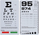 NOYOC 2 Pack Pocket Eye Chart, 2 in 1 Snellen & Rosenbaum Chart, 6.5x3.5 Inches, Handheld Double Sided Plastic Low Vision Card for Eye Exams (2 Pack 6 Feet)