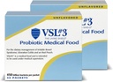 VSL #3® Probiotic Powder for Digestive Health, IBS & UC Συμπτώματα - 450B CFUs, High-Potency, Multi-Strain, Live, Ψύξη Probiotic, Ιατρική τροφή για την υποστήριξη της υγείας των ούρων σε άνδρες & γυναίκες, 60 Pack