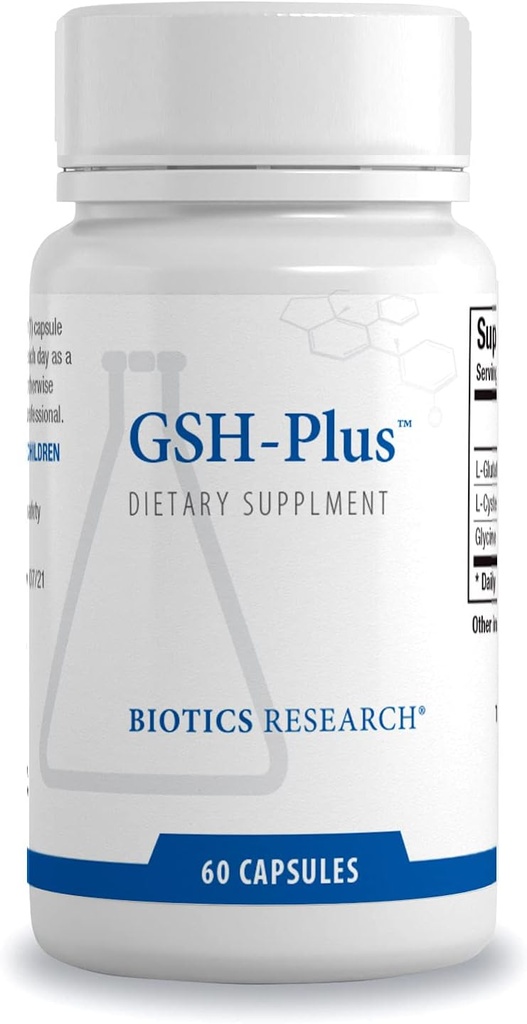 Biotics Research GSH Plus 150 χιλιοστόγραμμα Glutathione Plus NAC και Γλυκίνη, Ισχυρό Αντιοξειδωτικό, Υποστηρίζει την υγεία του ήπατος, Κυτταρική Υγεία 60 κάψουλες