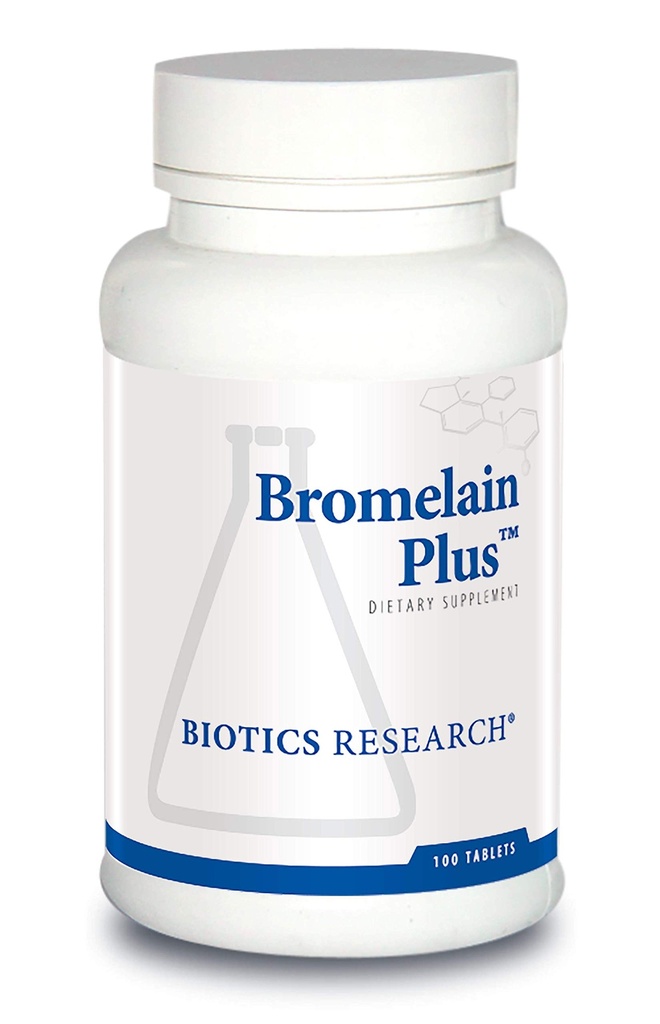Biotics Research Bromelain Plus Λακτόζη Δωρεάν Γαλακτοκομική Δωρεάν Υποστηρίξτε, Υποστηρίζει Υγιή και Ισορροπημένη Φυσιολογική Παθών, Μυική Χαλαρότητα και Άνεση, Bromelain 2500 MCU g, Papein 100 Tablets