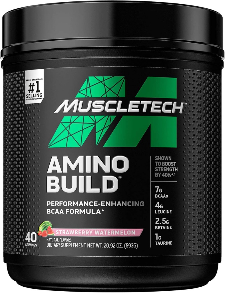 Muscletech Whey Protein Powder & BCAA Amino Acids Powder Muscle Building Formula με Whey Isolate, Peptides, BCAAs & Electrolytes (4 Λίρες, 40 Σερβίρεις)