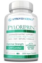 Approved Science Pyloriprin - Advanced Digestive Support for A Healthy Stomach - Zinc L-Carnosine, Probiotic, Broccoli Sprout, Deglycyrrhized Licorice - 60 Capsules - One Month Supply - Vegan