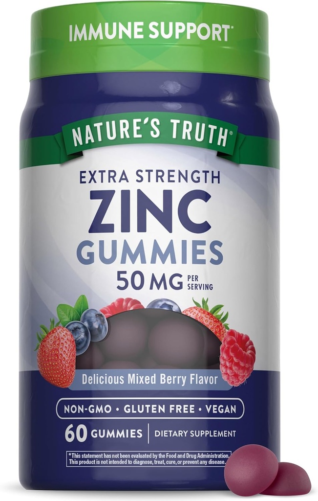 Nature's Truth Zinc Gummies for Adults 