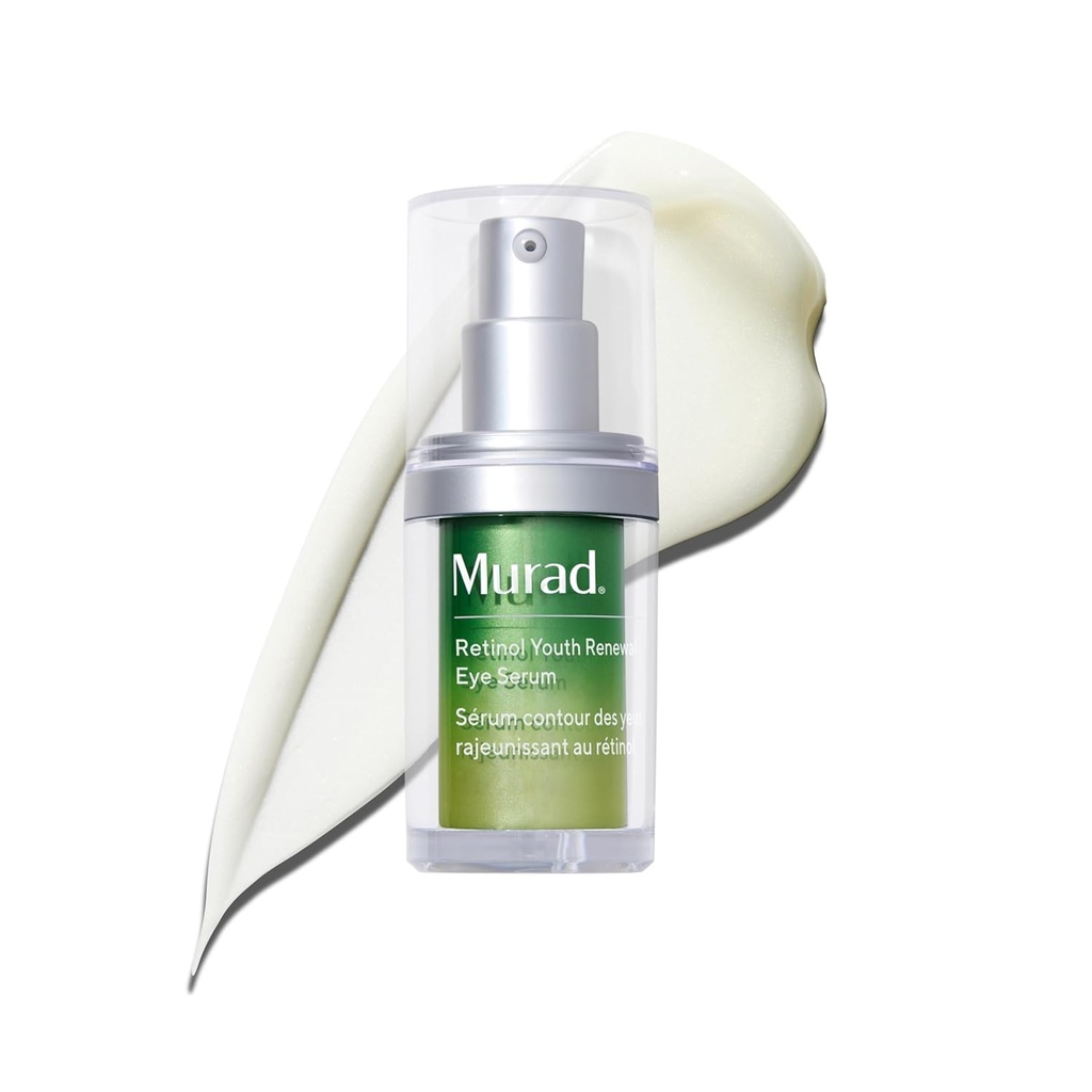 Murad Retinol Νέος Ορός ματιών ανανέωσης - Retinol Οφθαλμικός ορός Βελτιώνει οπτικά Undereye Puffiness Σκοτεινοί κύκλοι και μειώνει την εμφάνιση των λεπτών γραμμών, Απαλό αρκετό για νυχτερινή χρήση - 0.5 oz