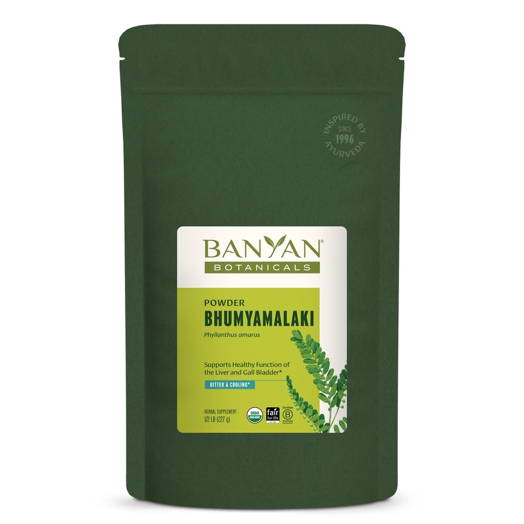 Banyan Botanicals Bhumyamalaki Powder – Βιολογικό συμπλήρωμα ηπατικής υγείας* – Phyllanthus spp. – για φυσική αποτοξίνωση & καθαρισμό του ήπατος* – 1/2 λίρα – Μη ΓΤΟ Βιώσιμα πηγάζει Vegan