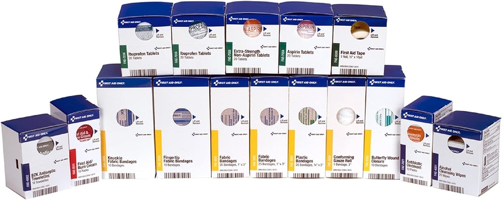 Πρώτες βοήθειες μόνο 70002 SmartCompliance 50-Person Κιτ πρώτων βοηθειών ξαναγεμίζουν προμήθειες για επιχειρήσεις, Εργάτες, και το σπίτι, 237 κομμάτια