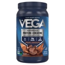 Vega Protein + Creatine - 30g Πρωτεΐνη με βάση το φυτό, σοκολάτα, 13 μερίδες, 3g Createine, 5g BCAAs, Vegan, Keto, Χωρίς γλουτένη, χωρίς γαλακτοκομικά, χαμηλή υδατάνθρακες, για μυϊκή ανάπτυξη & επισκευή, μείγμα ποτών, 23,4oz
