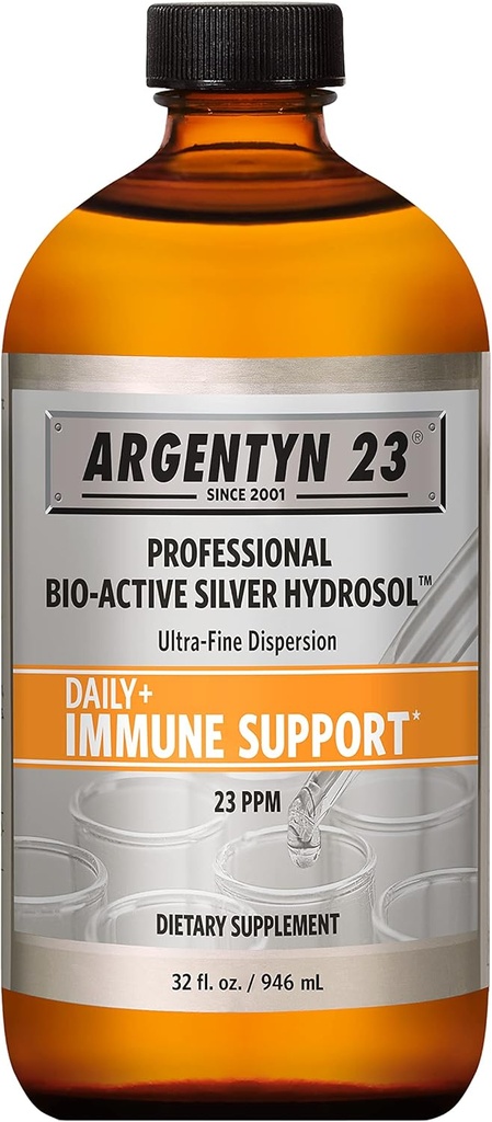 Argentyn 23 Professional Immune Support - Κολλοειδές ασήμι, Bio-Active Silver Hydrosol, 23 ppm, Liquid Twist Top, 32 Fl Oz (946 mL)