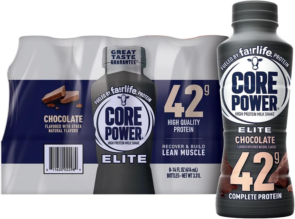 FAIRLIFE NUTRITION Plan Core Power Elite 42g. Πρωτεΐνη Shake, Σοκολάτα - Υγρό (14 fl. oz, 8 pk.)