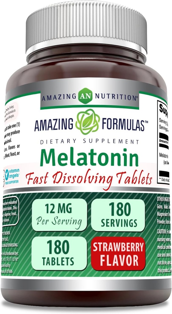 Amazing Formulas Μελατονίνη 12 mg ανά δισκίο σερβιρίσματος συμπλήρωμα 