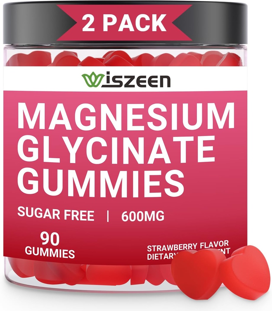 Γλυκινικό Μαγνήσιο Glycinate Gummies - 60 Μερίδες - Μαγνήσιο Κάλιο Gummies για Ενήλικες με L-Θρεονικό, Συμπληρώματα Μαγνησίου Gummy Μαγνήσιο Γλυκινικό (180Count)
